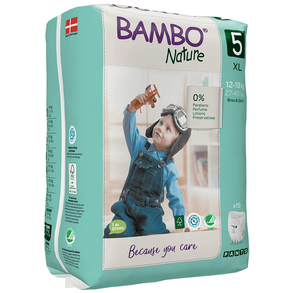 Bambo NatureSize 5 Pants - 19 packdisposable nappies size 5Earthlets
