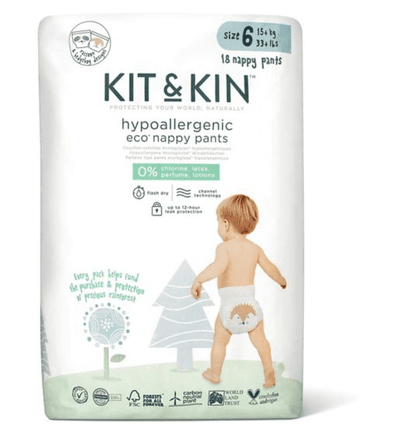 Kit and KinSize 6 Eco Disposable Nappy Pants - 18 packdisposable nappies size 6Earthlets