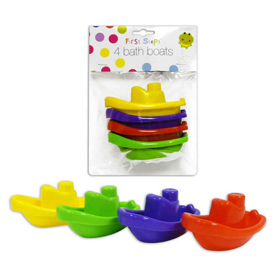 First StepsMulti-coloured Bath Boats - Pack of 4baby care bathing & skincareEarthlets