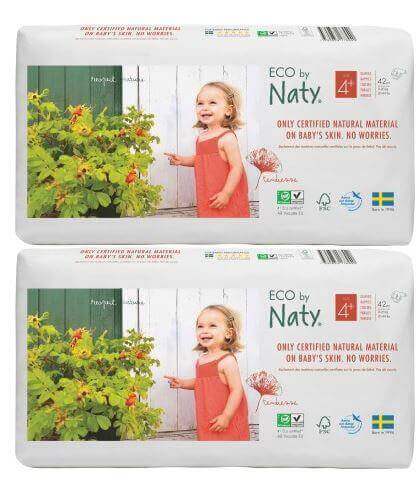 NatySize 4+ Eco Nappies - 42 packMulti Pack: 2disposable nappies size 4 plusEarthlets