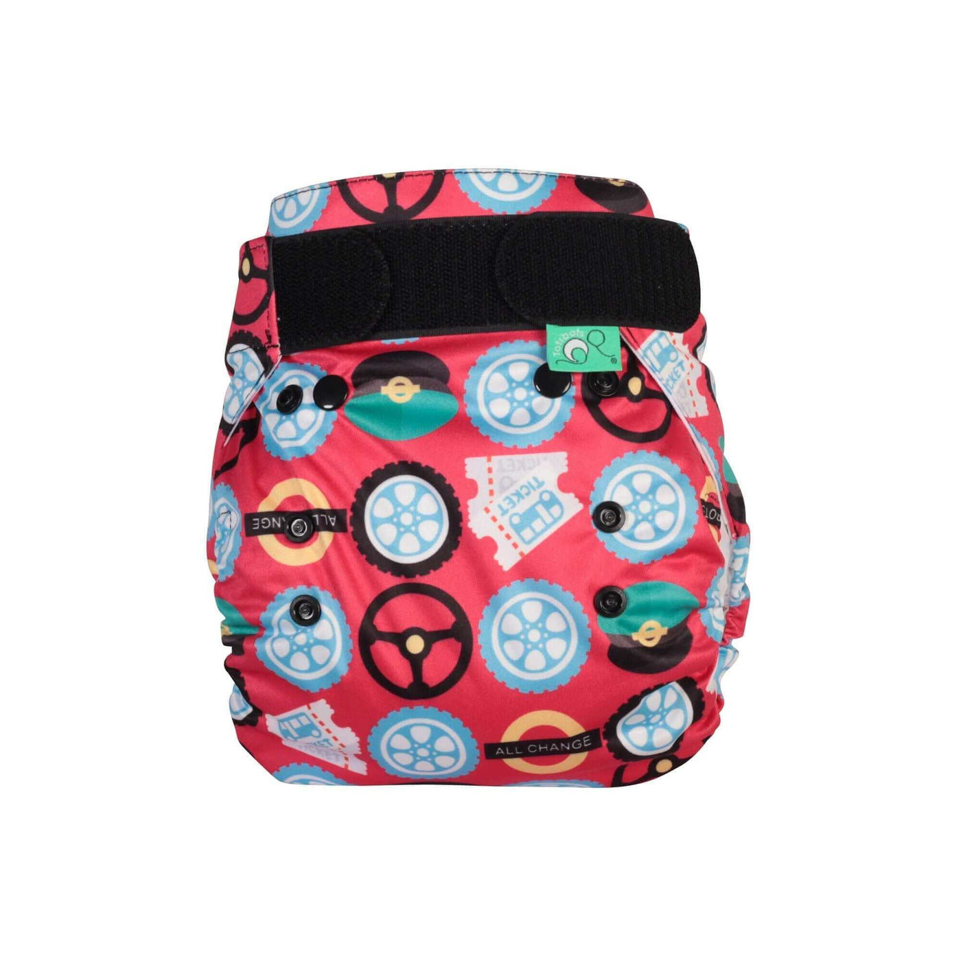 Tots BotsBamboozle Nappy WrapColour: Wheels on the BusSize: Size 1 (6-18lbs)reusable nappiesEarthlets