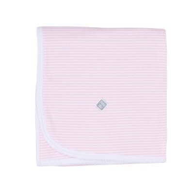Petit Oh!Cotton BlanketColour: Pink Stripesblankets & swaddlingEarthlets