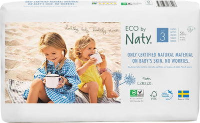 NatySize 3 Nappies Eco Pack - 50 packMulti Pack: 1disposable nappies size 3Earthlets