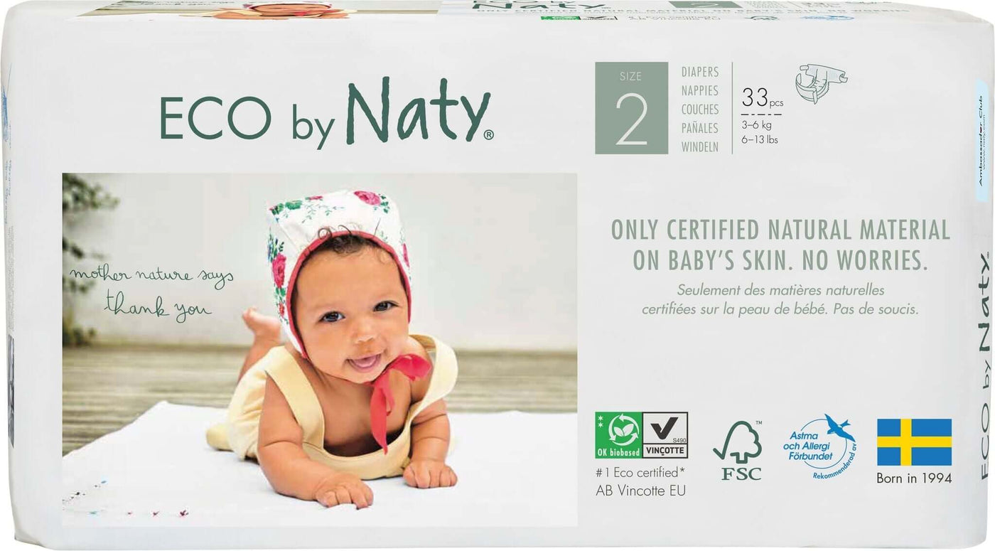 NatySize 2 Eco Nappies - 33 packMulti Pack: 1disposable nappies size 2Earthlets