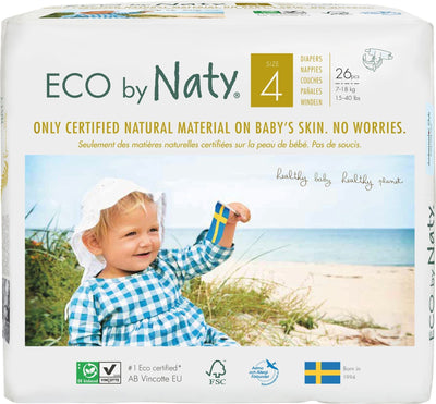 NatySize 4 Nappies - 26 packMulti Pack: 1disposable nappies size 4Earthlets