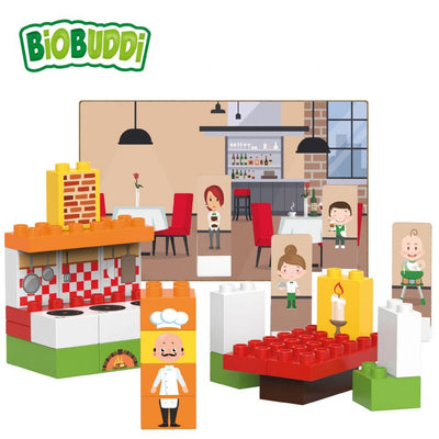 BioBuddiEnvironmentally Friendly Building blocks Restaurant age 1.5 to 6 yearsplay educational toysEarthlets