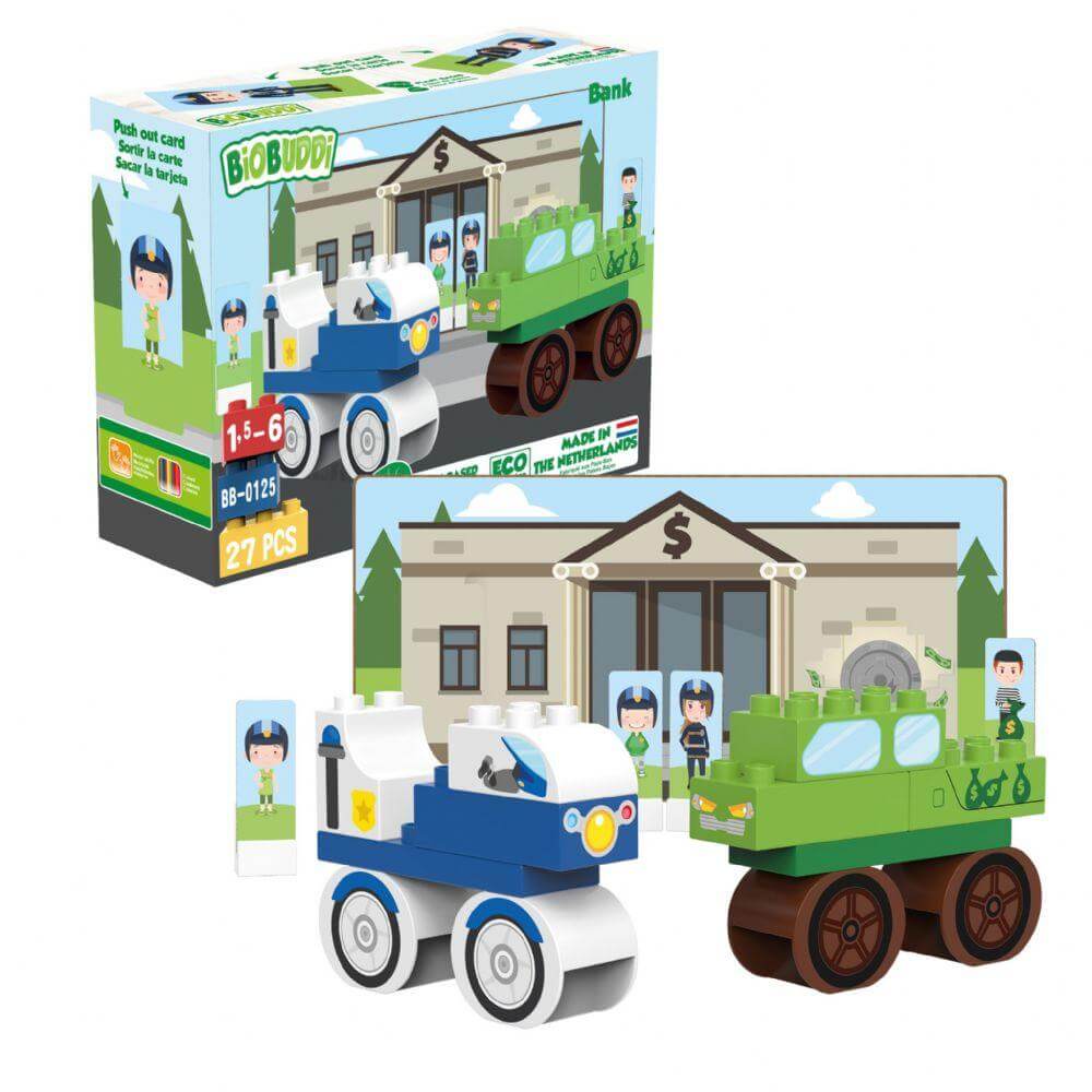BioBuddiEnvironmentally Friendly Building blocks Town Bank age 1.5 to 6 yearsplay educational toysEarthlets