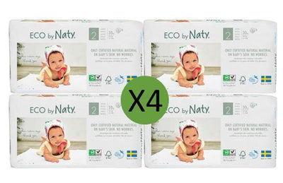 NatySize 2 Eco Nappies - 33 packMulti Pack: 4disposable nappies size 2Earthlets