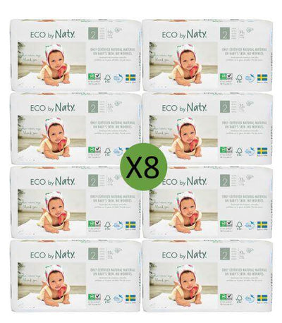 NatySize 2 Eco Nappies - 33 packMulti Pack: 8disposable nappies size 2Earthlets