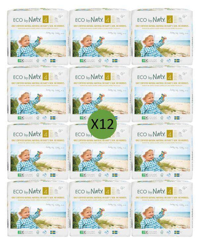 NatySize 4 Nappies - 26 packMulti Pack: 12disposable nappies size 4Earthlets