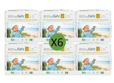 NatySize 4 Nappies - 26 packMulti Pack: 6disposable nappies size 4Earthlets